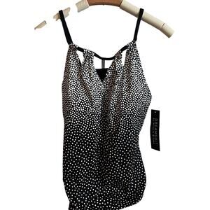 Dreamsuit by Miracle Brands Women's High Neck Cutout Tankini Top - Size 14 - NWT
